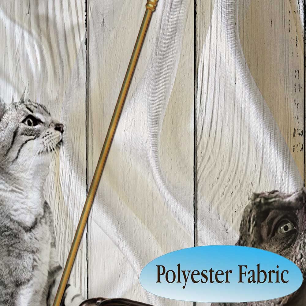 Boziqr Lustiger Katzen-Duschvorhang, Coole Katze, Dinosaurier, japanische Ozeanwelle, Dekorstoff, Badezimmervorhänge, Kinder, rustikaler Holz-Bauernhaus-Duschvorhang, 178 x 198 cm