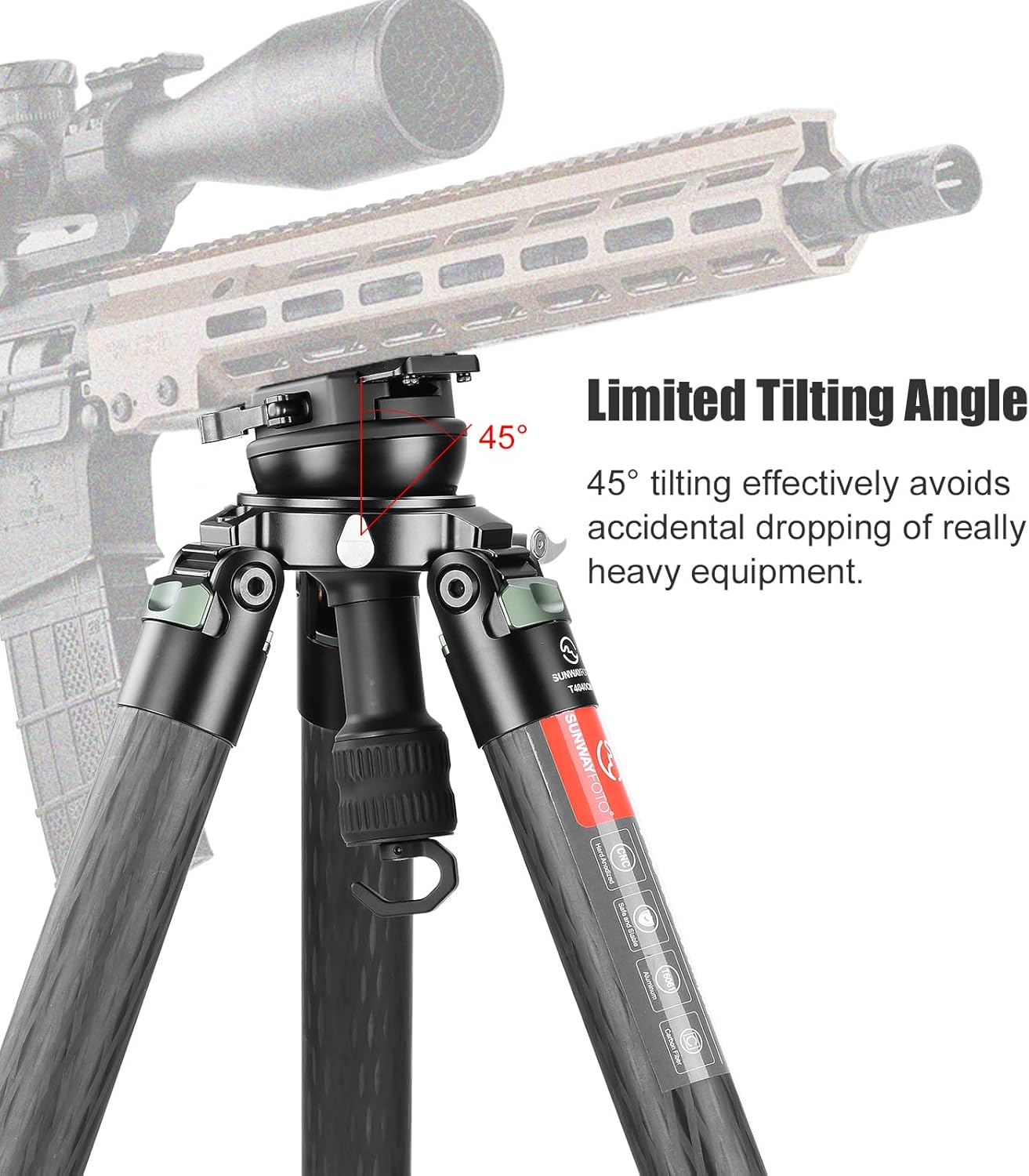 Sunwayfoto TAP-75LDC 75mm Leveling Half Ball Adapter +Duo Lever/Screw Lock Clamp for Video Bowl Tripod Long Handle + Sandbag Hook
