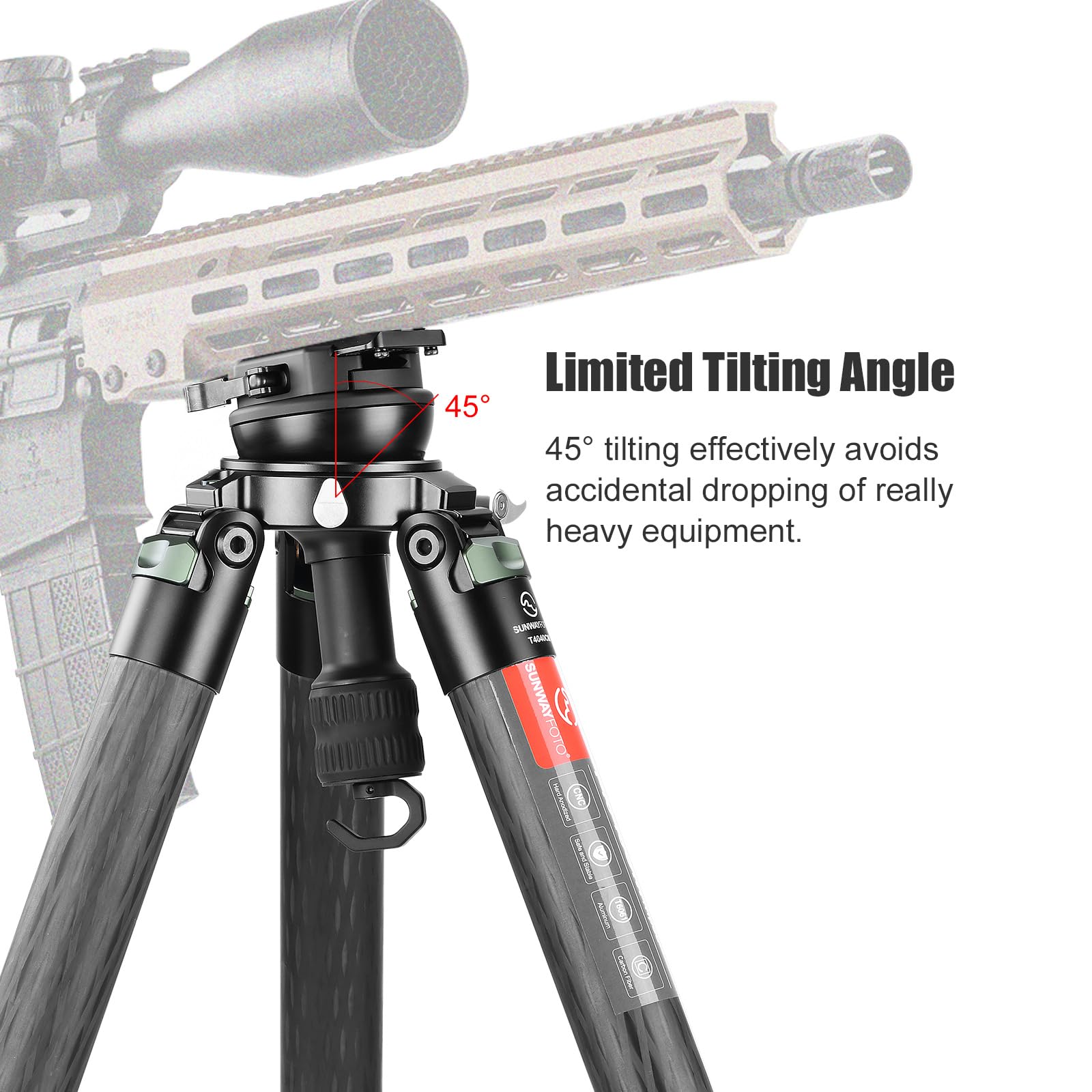 SUNWAYFOTO TAP-75LDC 75-mm-Halbkugeladapter mit Arca Swiss/Picatinny-Hebelklemme für Hochleistungsstative