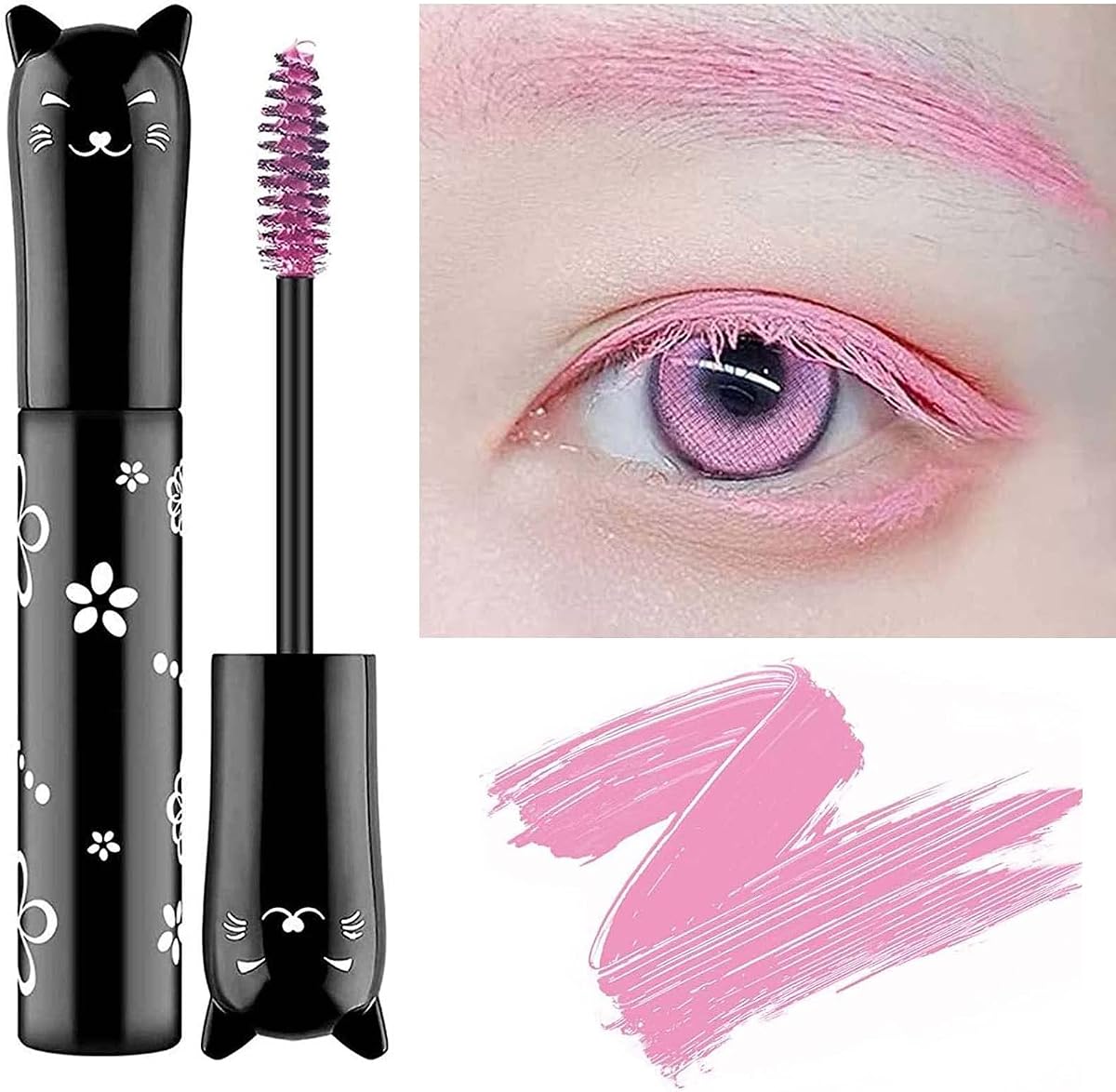 Pink Mascara Colored Eyes Makeup Best Natural Hypoallergenic Primer Benefit Waterproof Fast Dry Eyelashes Red Volumizing Lengthening Curling Defining party birthday woman girl gift