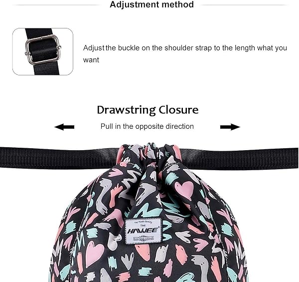 Impermeable Casual Mochila con Cordón Grande Deporte Bolso de Gimnasia Mochila de Cuerda Unisex para Mujer Hombre Vida Cotidiana Aire Libre Yoga Escuela Playa Nadar - 5