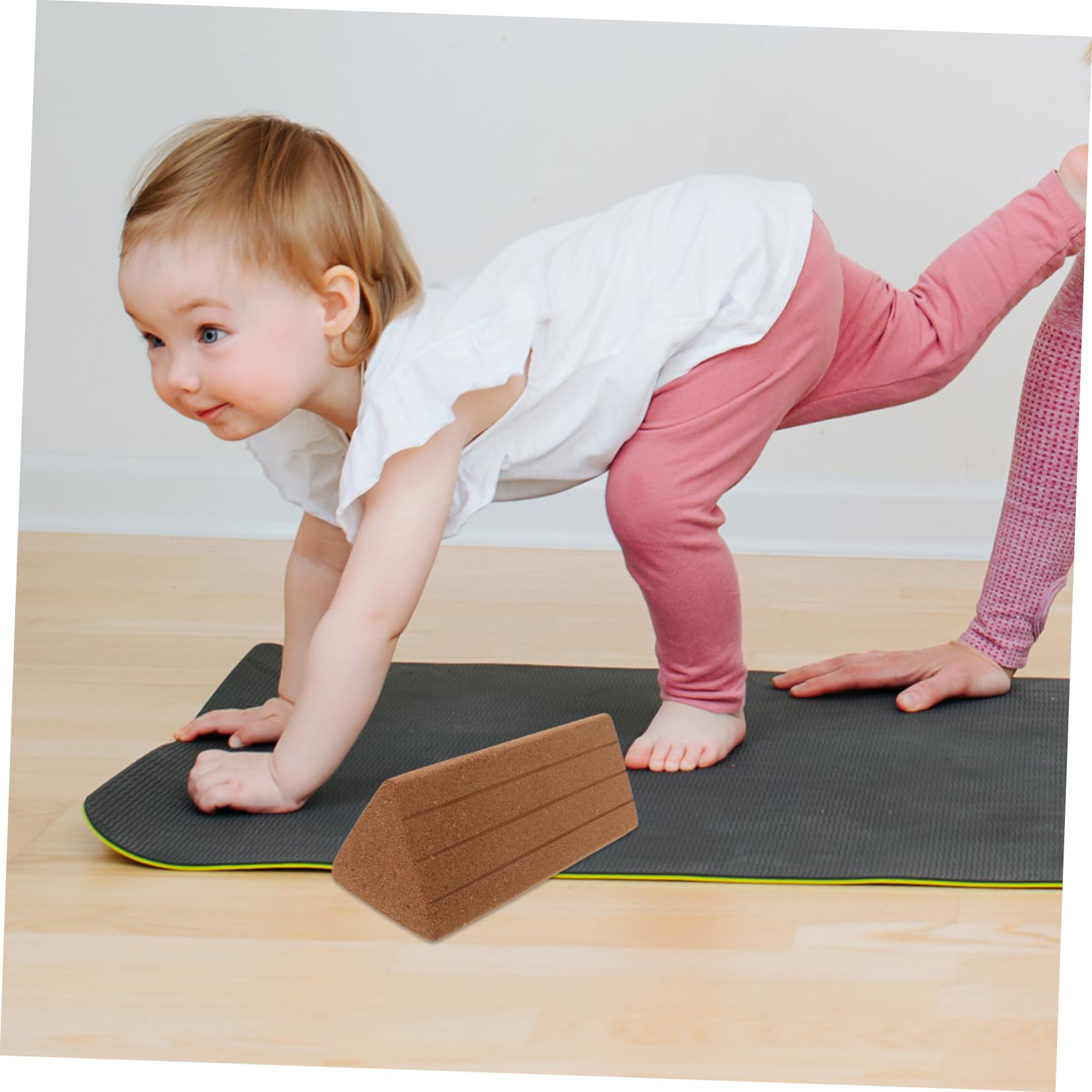 POPETPOP Bloques De Yoga Triangulares Antideslizantes De Corcho Accesorios De Fitness Para Ejercicios Casa Relajación De Cintura y Abdomen Para Yoga y Danza