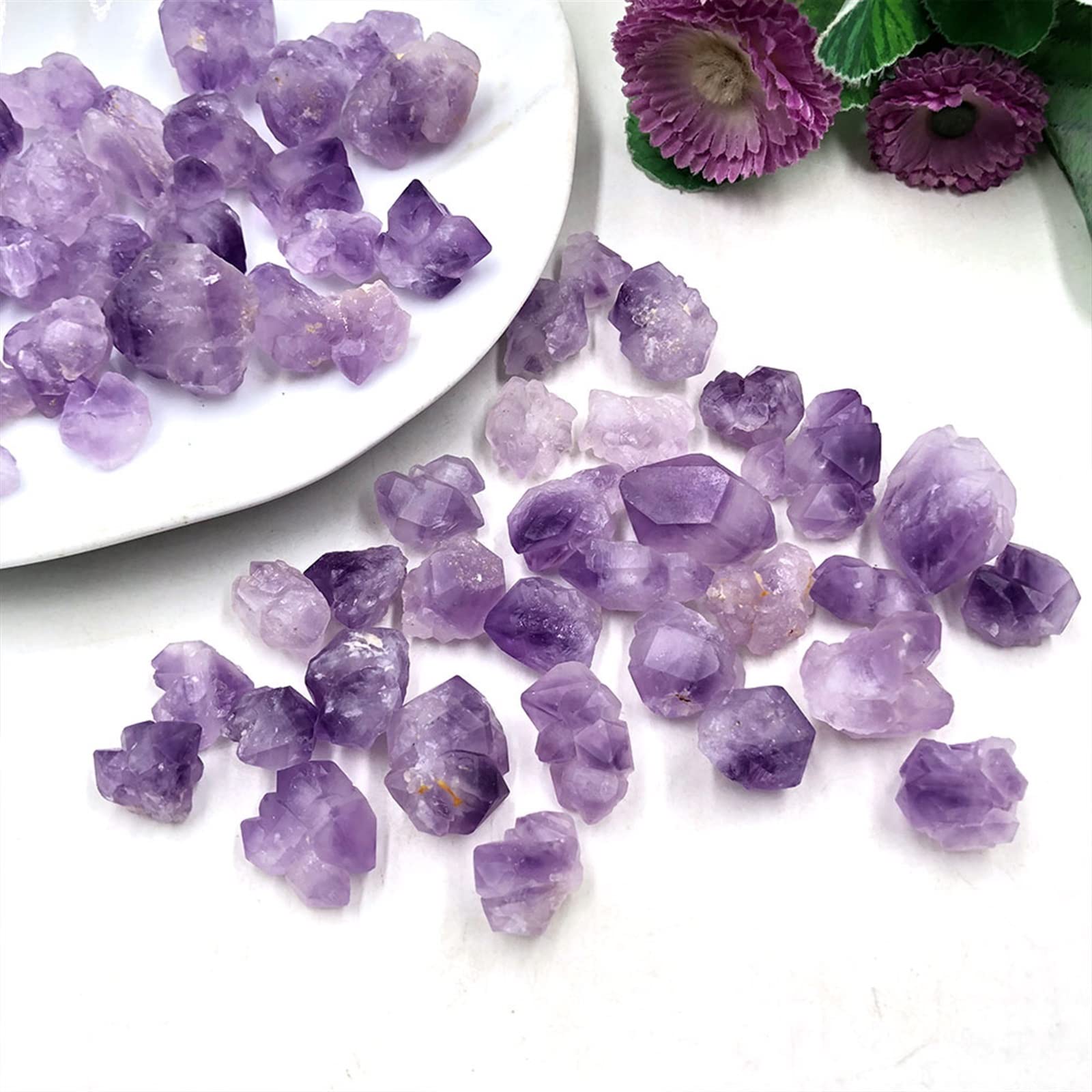 1 stück Zufällige Natürliche Lila Amethyst Blume Skelett Kristall Cluster Aquarium Home Room Decor Rock Stone ERTEYIN