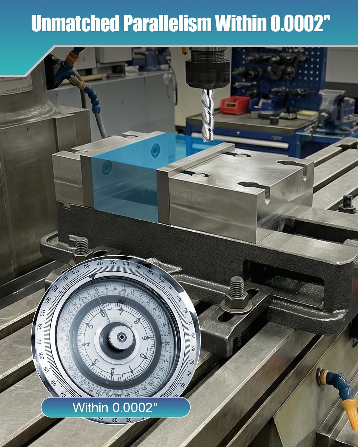 6" Milling Vise Jaws Compatible with Kurt-Style GMT-Style and Similar Vises, 2-Pack Alloy Steel