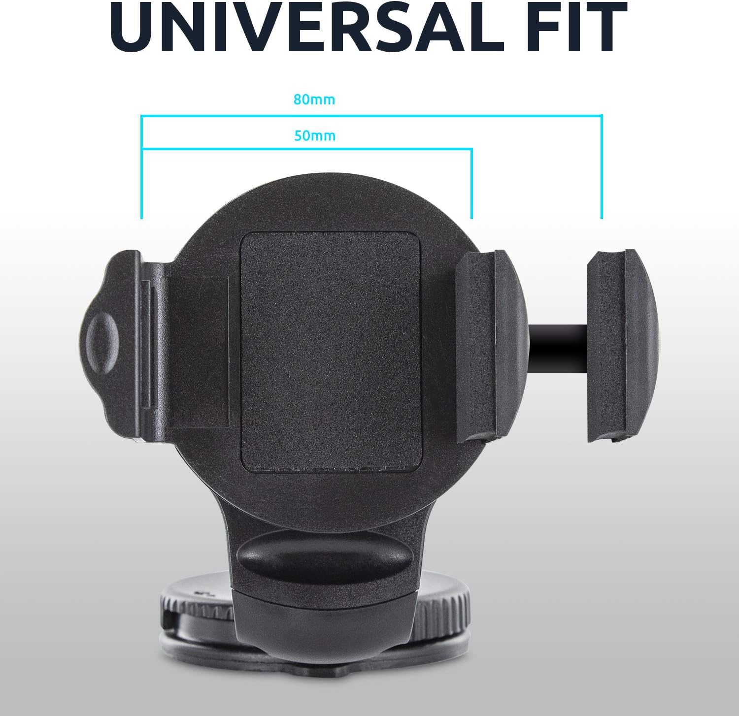 Olixar Car Holder for Cell Phone - Windscreen or Dashboard Phone Holder - 360 Degree Rotation Omniholder - Universal