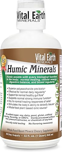 Miniatura 10 de Vital Earth - Minerales húmicos - Más de 70 minerales traza con ácido fúlvico de origen natural, suplemento mineral líquido alcalinizante para