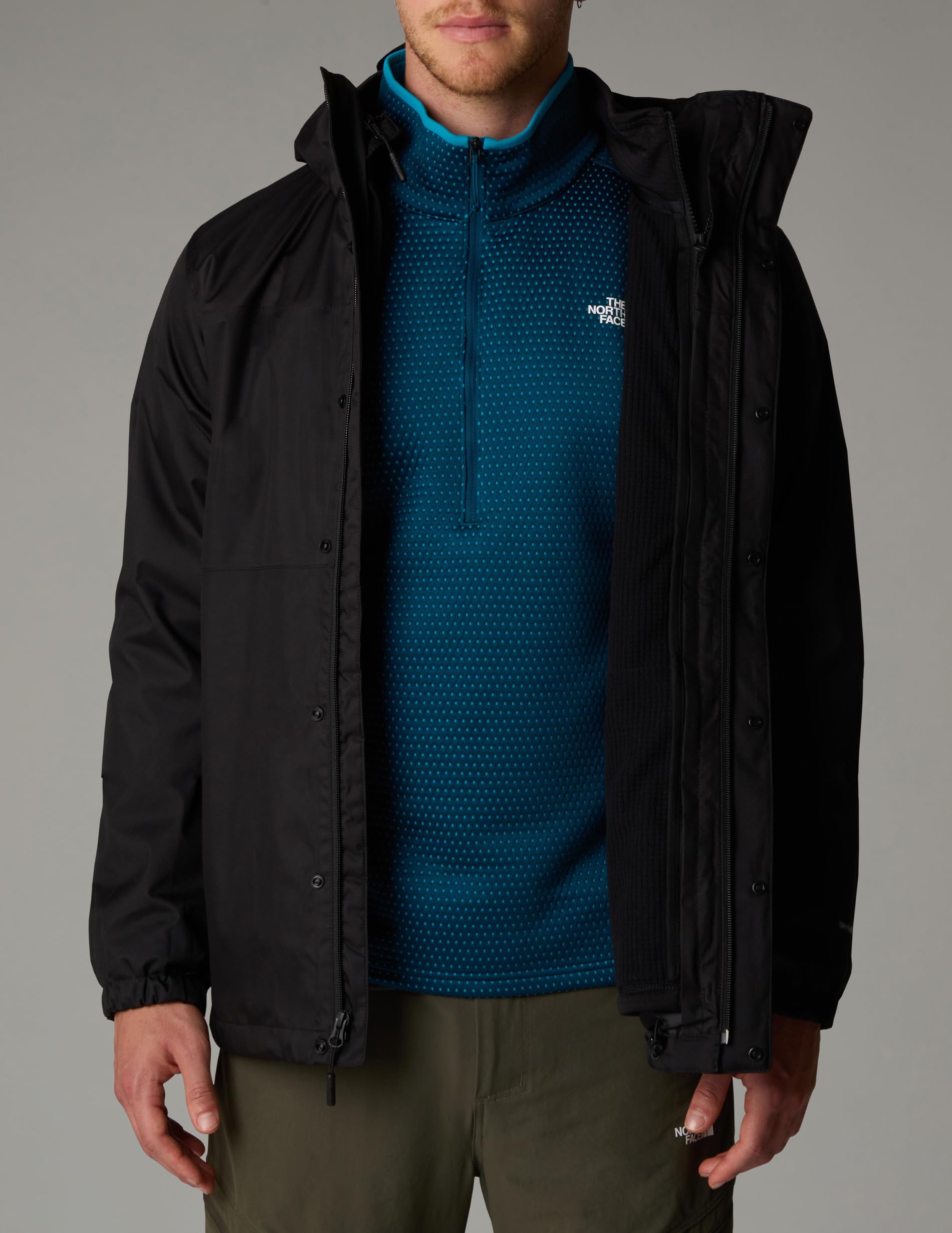 The North Face - Giacca Compatibile con Zip-In da Uomo Quest - Impermeabile e Traspirante - TNF Black-NPF