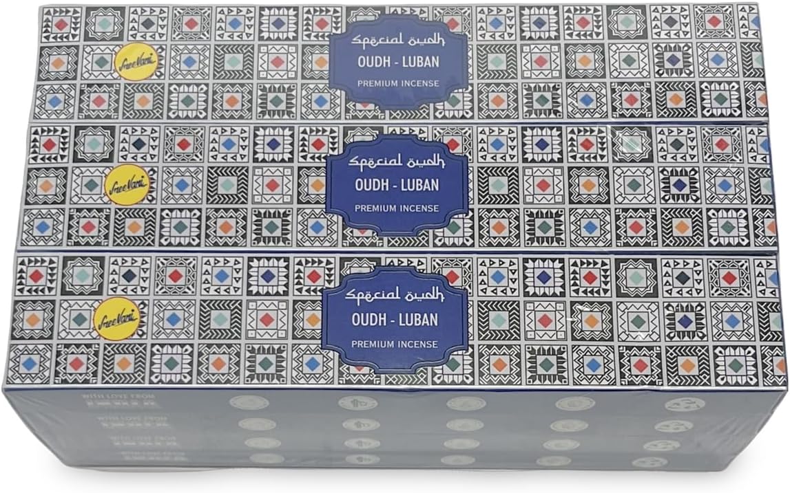 SreeVani Premium Oudh Special Masala Incense Sticks Gift Box for 12 Packs (Oudh)