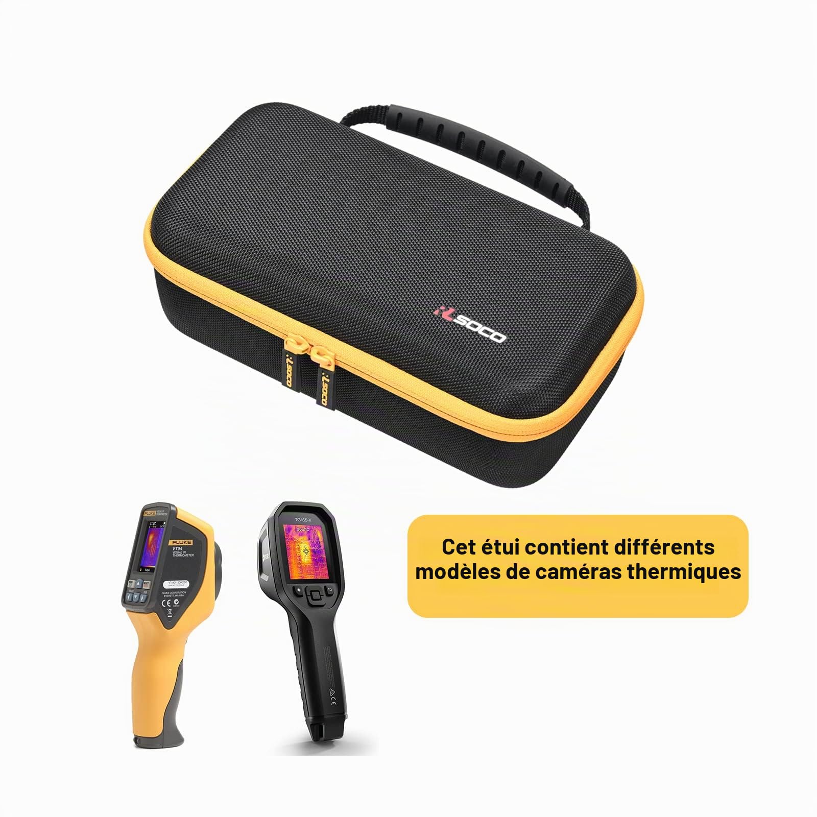 RLSOCO Étui pour TOPDON TC004 Mini /TC004 Camera Thermique Infrarouge & pour FLIR TG268/TG275/TG297/TG298/TG165-X Camera Thermique & pour Fluke VT04A Imageur Thermique Infrarouge