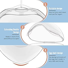 Smlpuame Pacifier Case,4 Pack BPA Free Pacifier Holder Case,Transparent Container Box for Baby BinkyNot Included),Essential Pacifier Accessories,Alway Keep Paci Clean,Easy to Clean(Transparent)