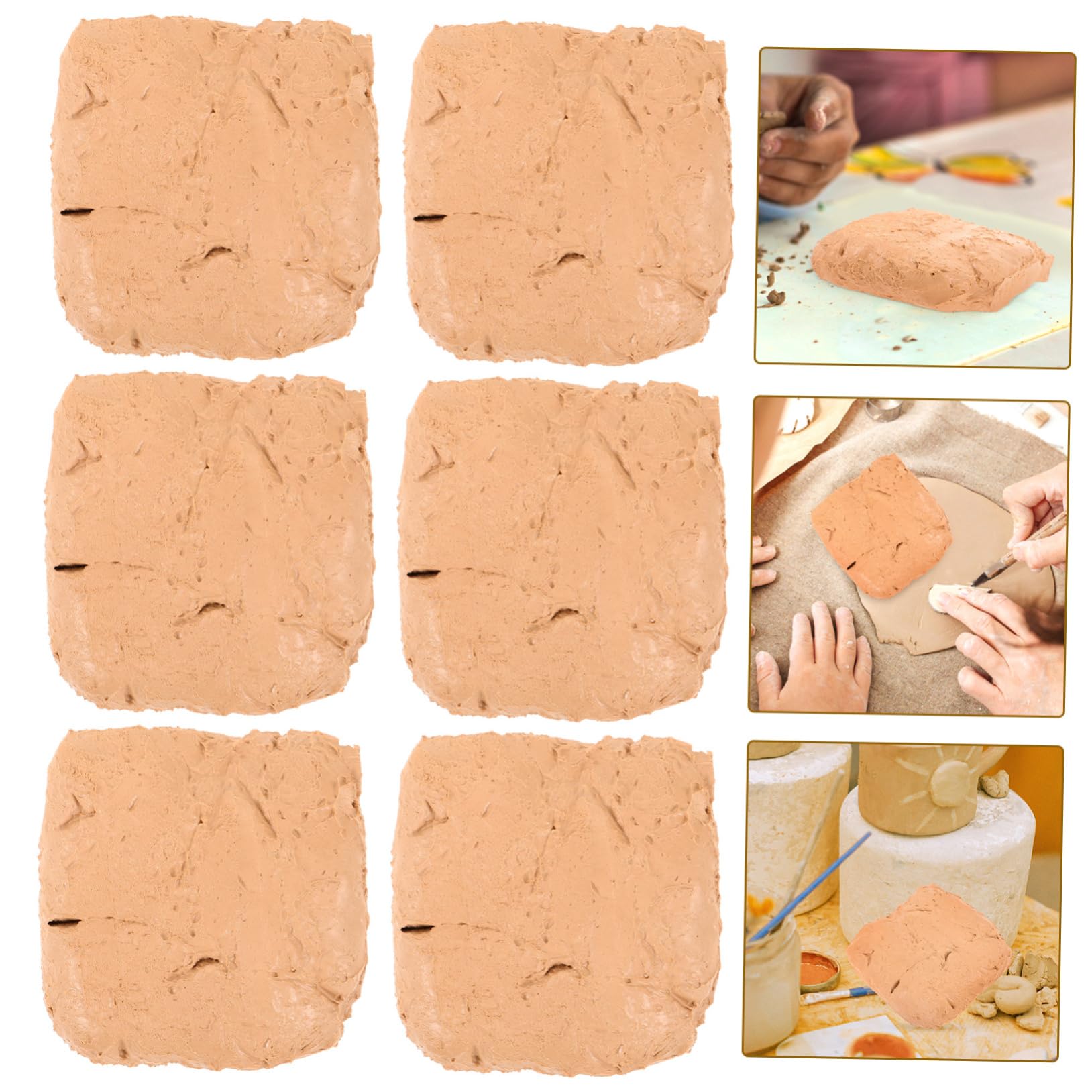 Pasta da Modellare 6 Pezzi ABS Beige, Argilla Air-dry per Principianti