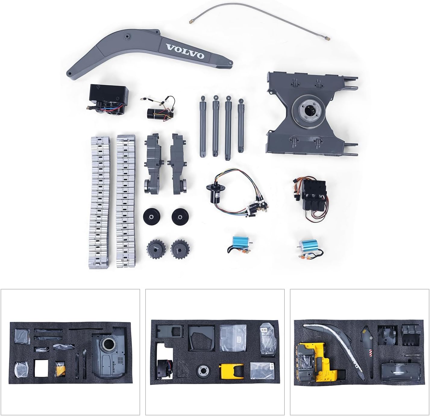 TOUCAN RC HOBBY 1/14 EC160E KIT Alloy RC Hydraulic Excavator Wireless Control Diggers Brushless Motor Engineering Vehicle Unassembled for Ages 14+