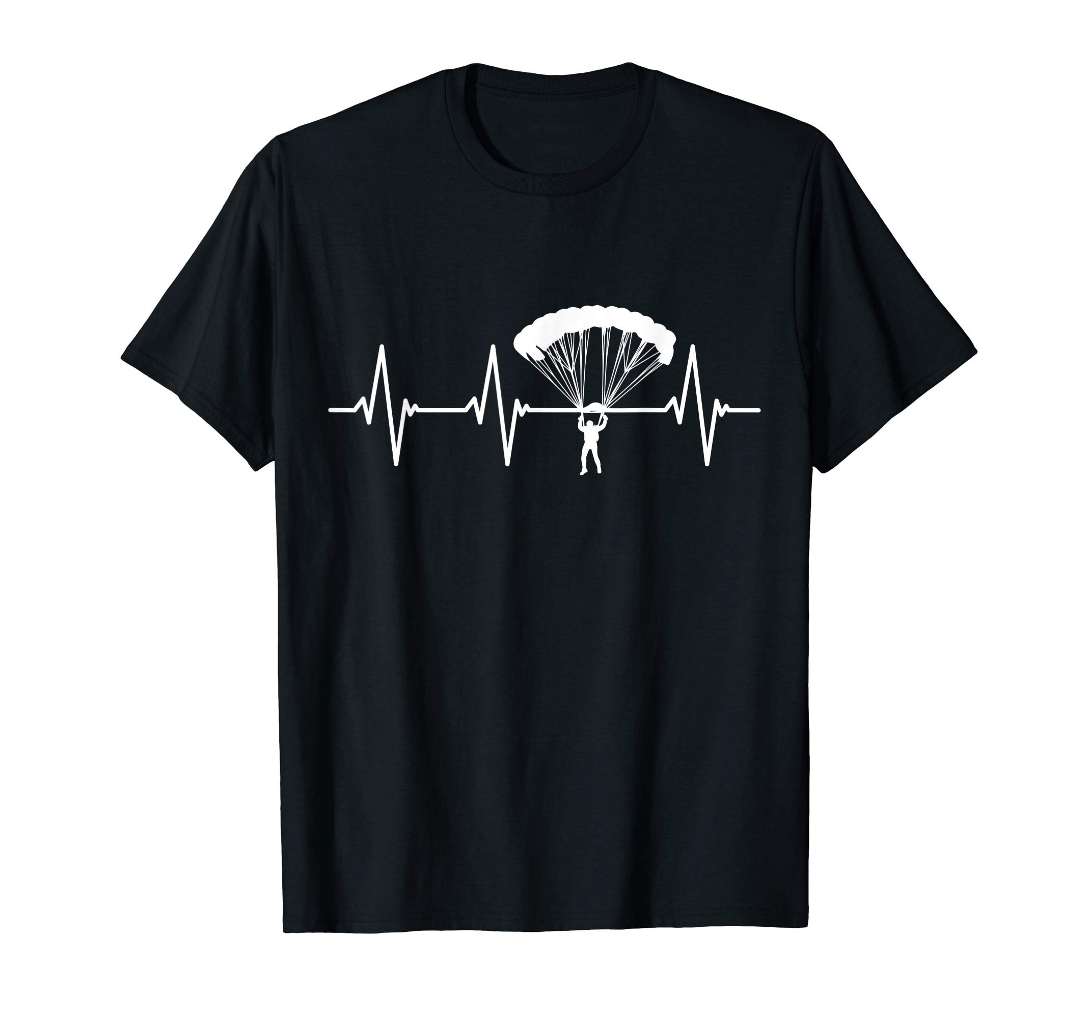 Skydiving Apparel Skydiver Heartbeat Parachuting T-Shirt