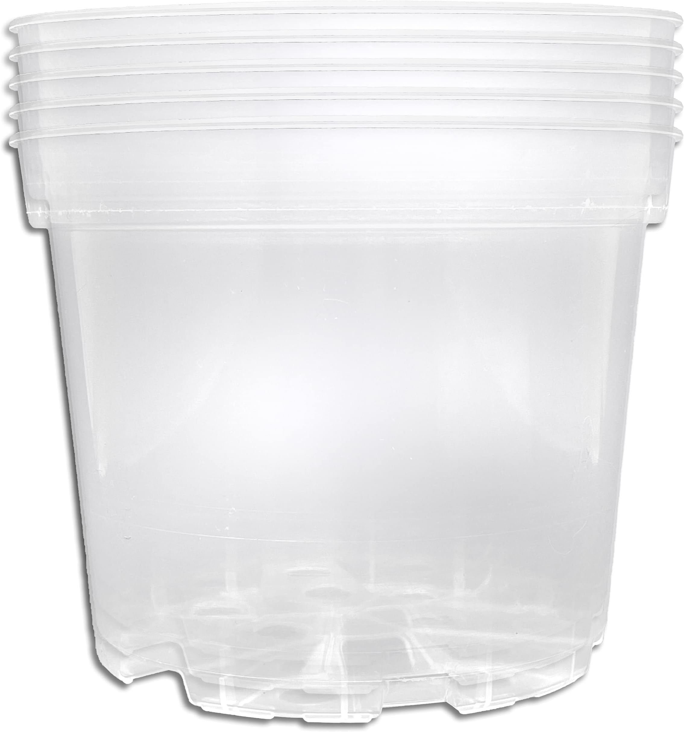 5 Stück Transparente Orchideentöpfe 12,7 Cm – Mit Drainageloch Für Optimale Luftzirkulation