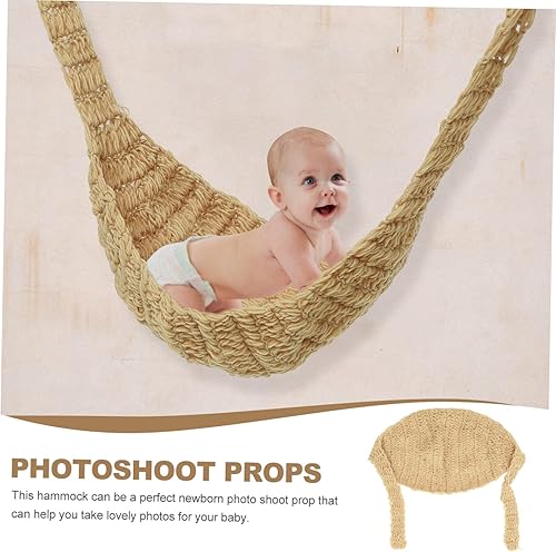 Miniatura 3 de Totority 2pcs Baby Photo Hammock Espesar Baby Khaki Yarn Net Bag