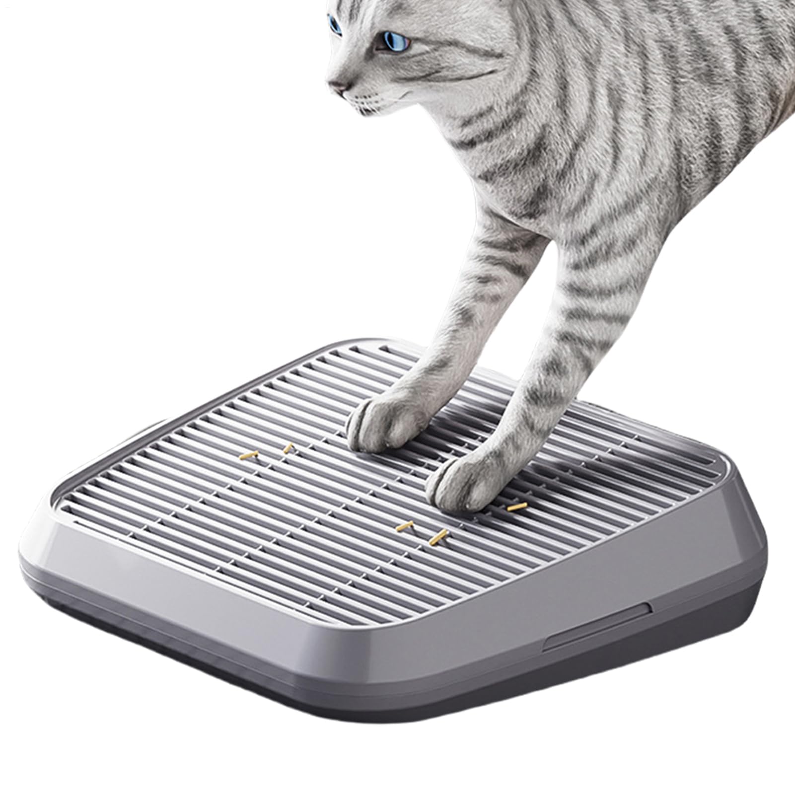 Katzenklo Stufe - Katzenstreu Auffangvorrichtung Rampenbox,Erhöhte rutschfeste Wanne Mit Filterfunktion, Leicht Zu Reinigen Für Treppen Sofas Innen- Und Außenbereich