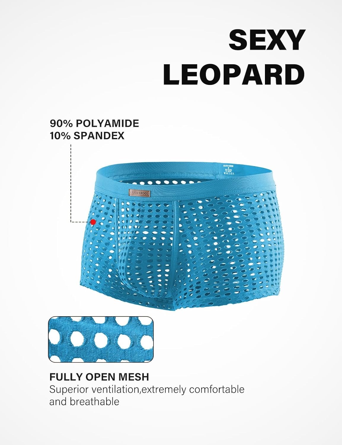 Arjen Kroos Mens Boxer Briefs Breathable Hot Mesh Underwear - Image 5