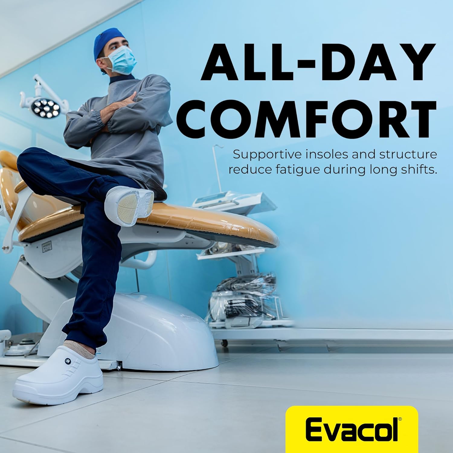 Non Slip Shoes for Men - Slip On Clogs, Comfortable Work Shoes