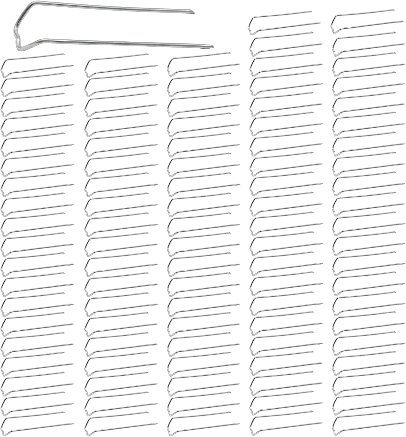 100 Pcs Stainless Steel Sewing Pins, Multipurpose U Pins Quilting Jewelry Display, 1.7 Inch Blocking Pins for DIY Crafts, Home Decor (Silver)