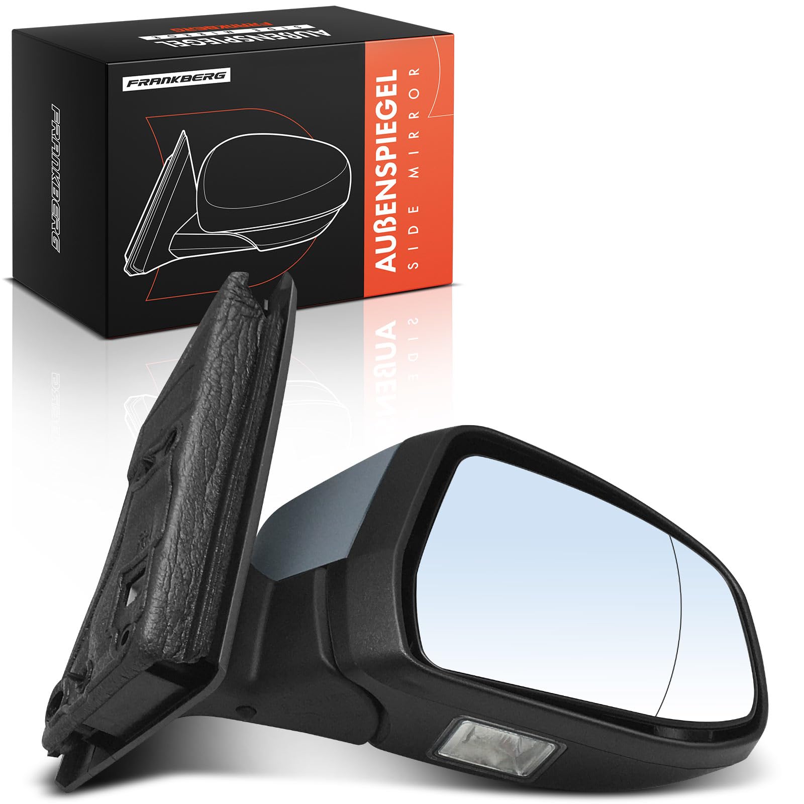 Frankberg Specchietto retrovisore esterno elettrico destro a 10 Poli | &-Riscaldato, &-Vorfeldausleuchtung, &-Temperaturse; Compatibile con: Focus III, Focus III Berlina, Torneo Focus III