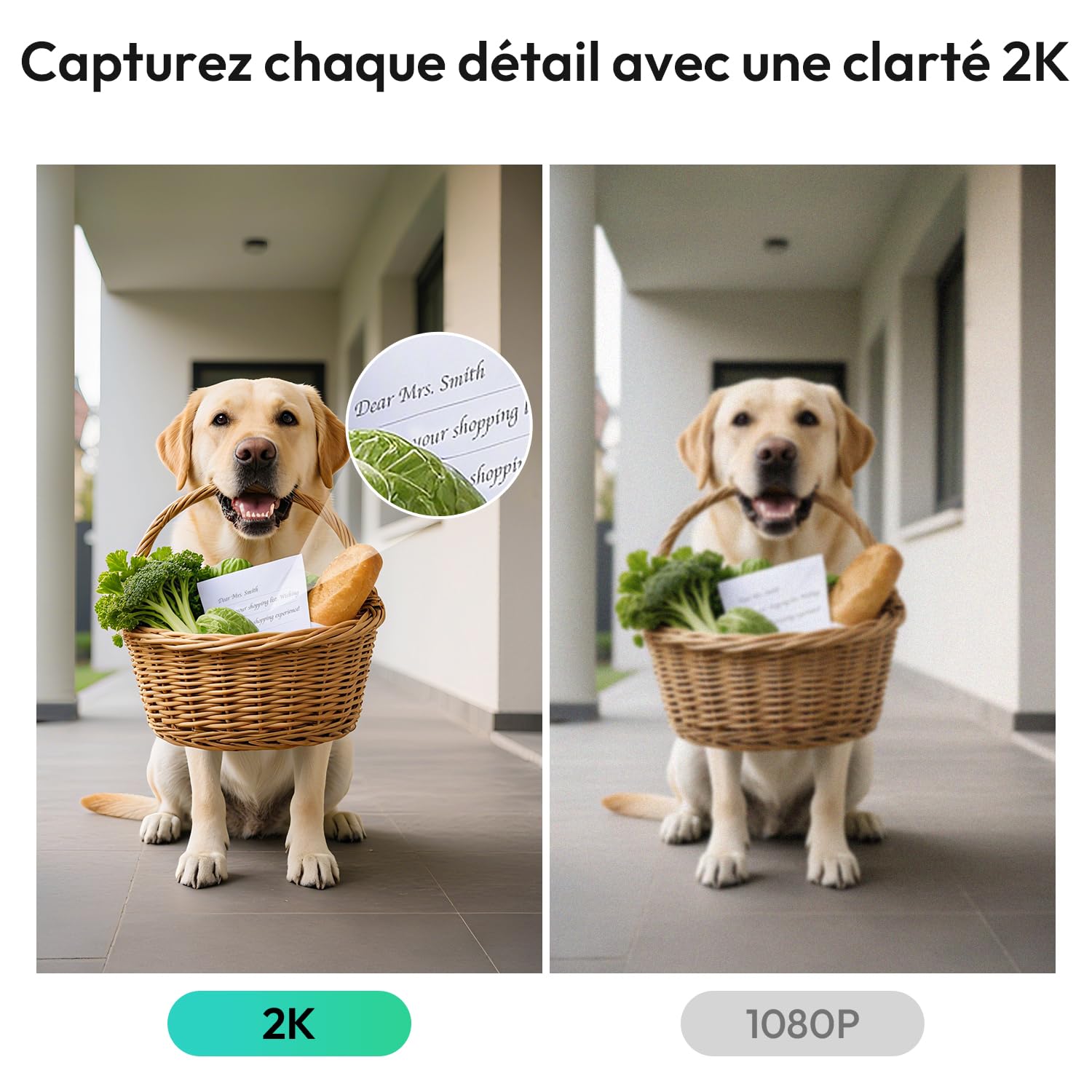 BOTSLAB Sonnette vidéo sans Fil avec caméra Exterieur 2K 3MP, IP66 étanche | Ultra Grand Angle 180°, Nocturne en Couleur, AI Gratuite, Audio Bidirectionnel, Wi-FI 2,4G, Installation Facile