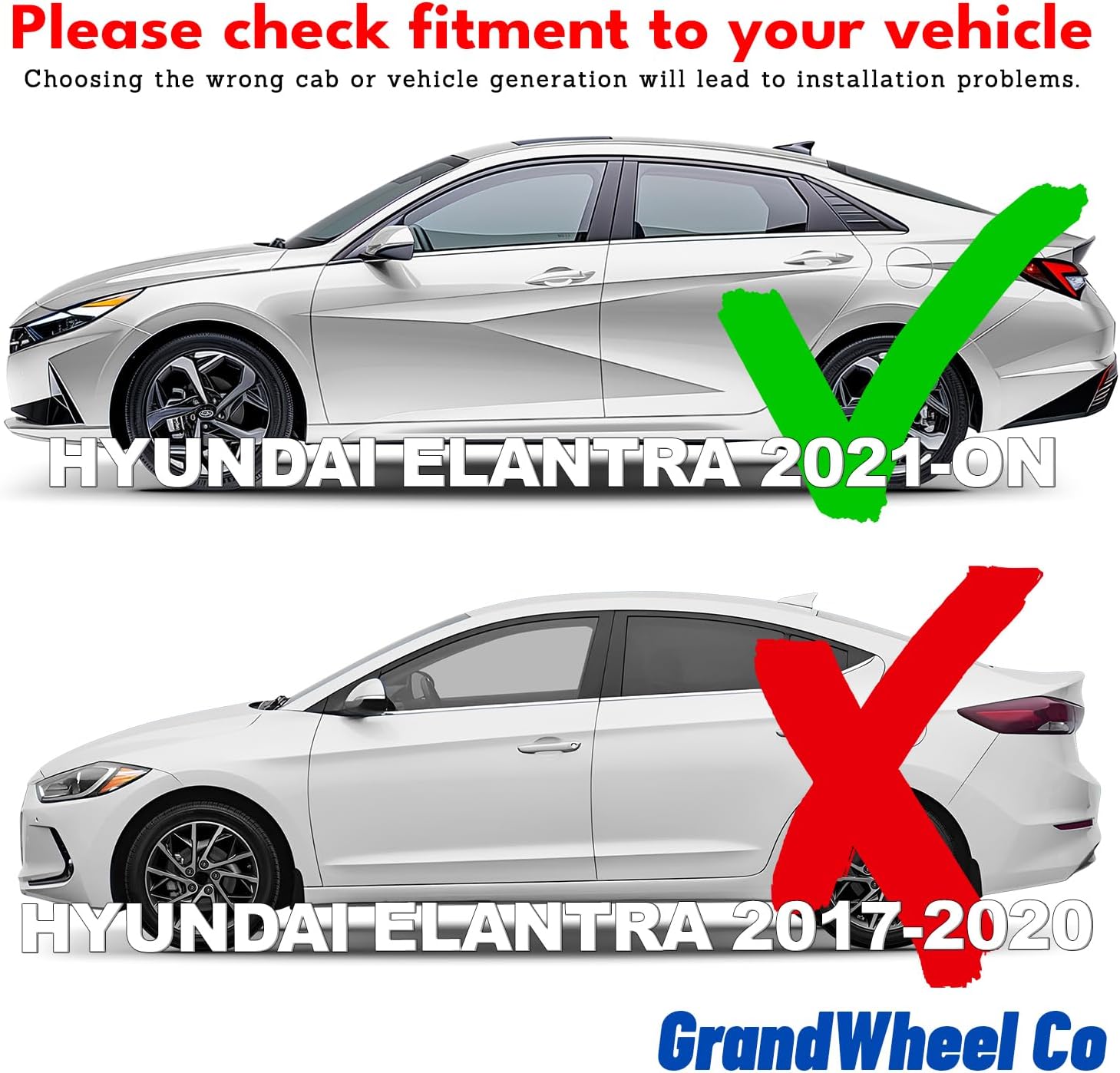 Window Deflectors Smoke Tinted in-Channel Side Window Vent Visor Deflectors Rain Guards Compatible with Elantra 2021-2026 - 4pcs. GW0160