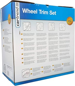 Cartrend 70277 Storm 4-Piece Wheel Trim Set with Chrome Nuts 14 Inches