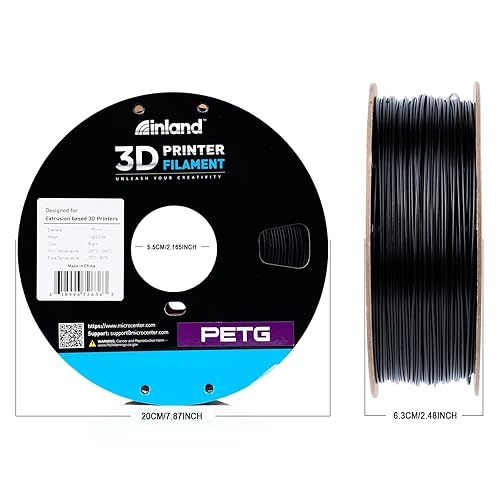 Miniatura 6 de Micro Center - Filamento PETG interior de 0.069 pulgadas, filamento de impresora 3D PETG gris, filamento de impresión 3D de 0.069 pulgadas, carrete