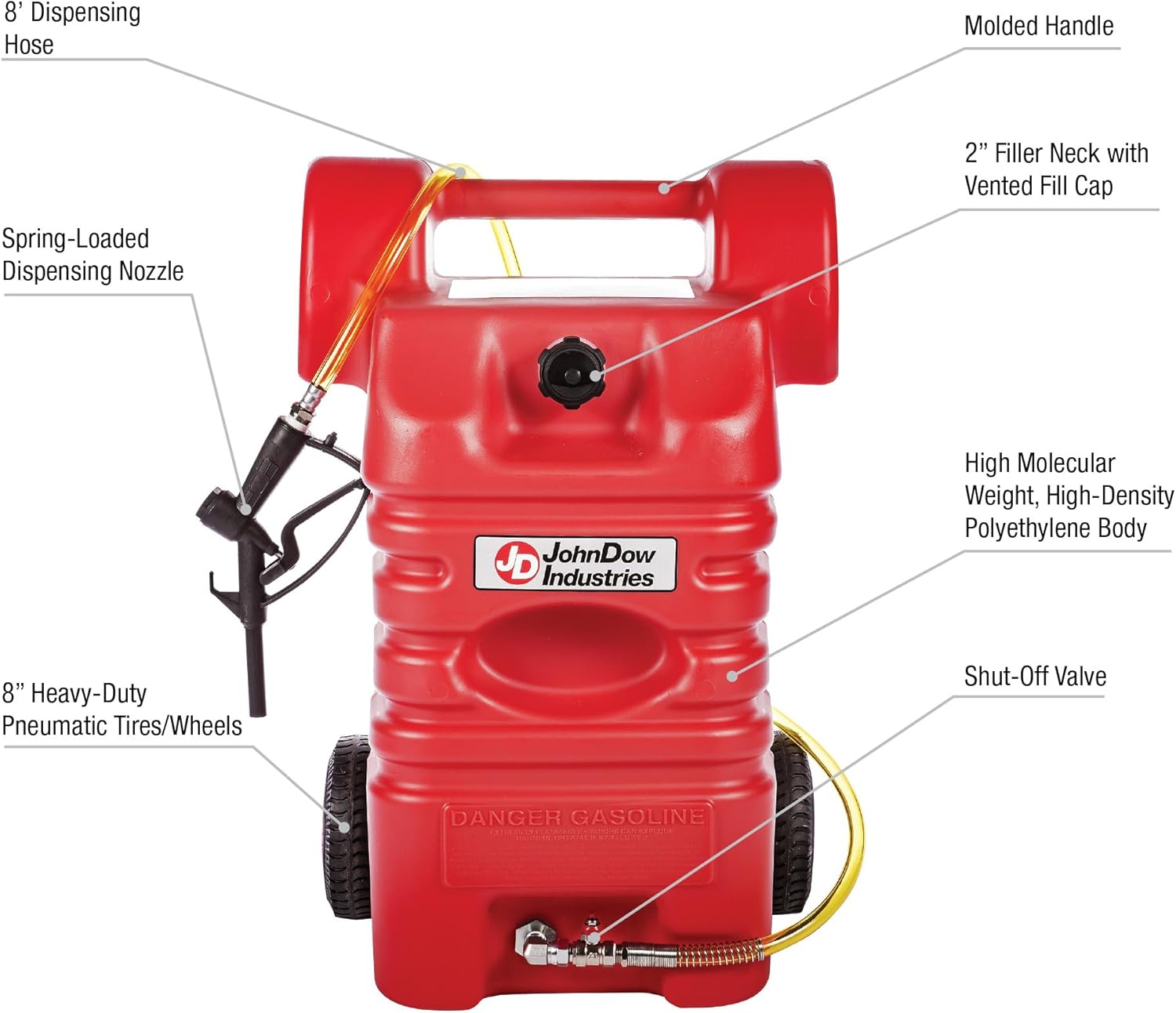 Fuel Chief FC-15PFC Poly Fuel Cart, 15 Gallon