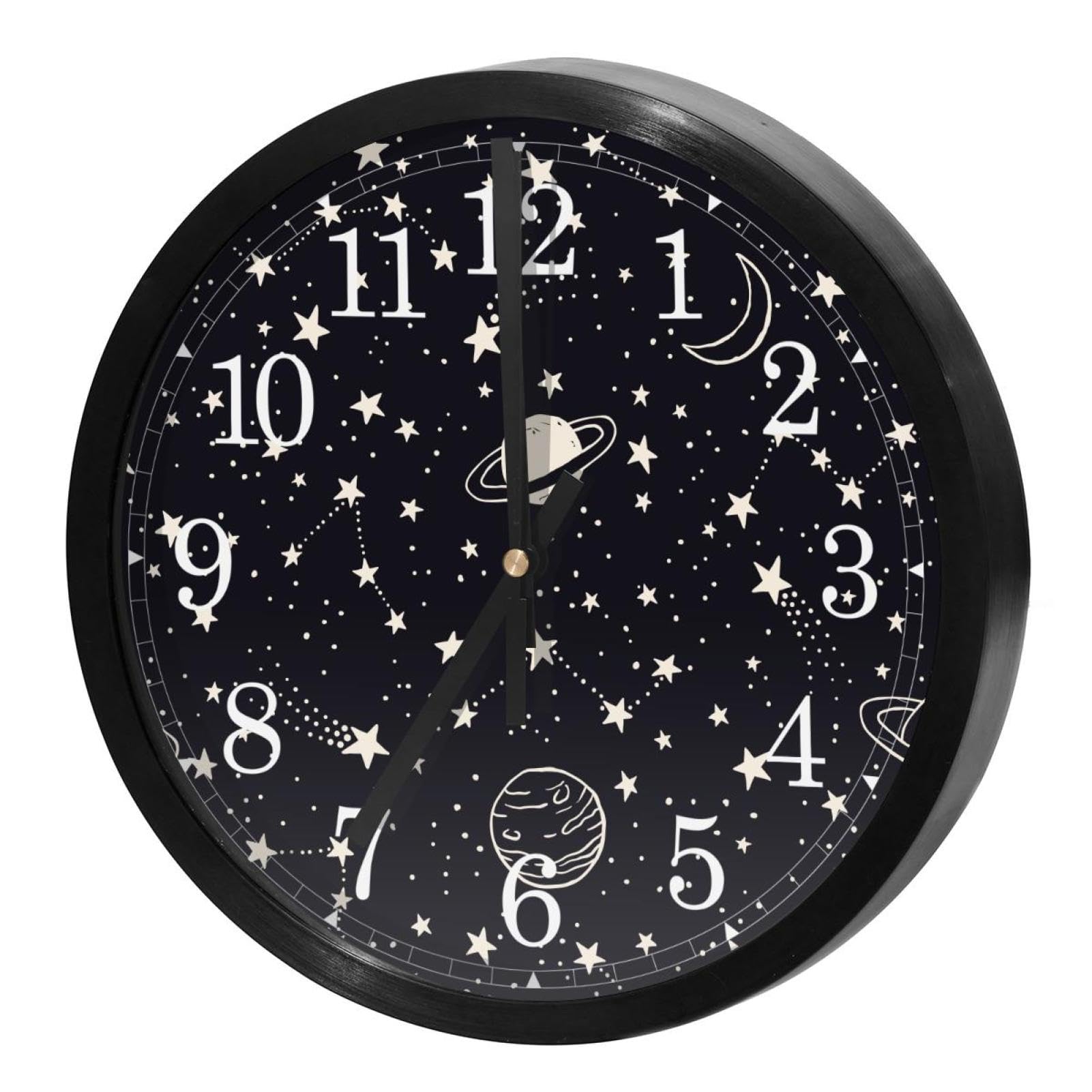 Horloge à quartz silencieuse haut de gamme motif constellations pour bureau moderne