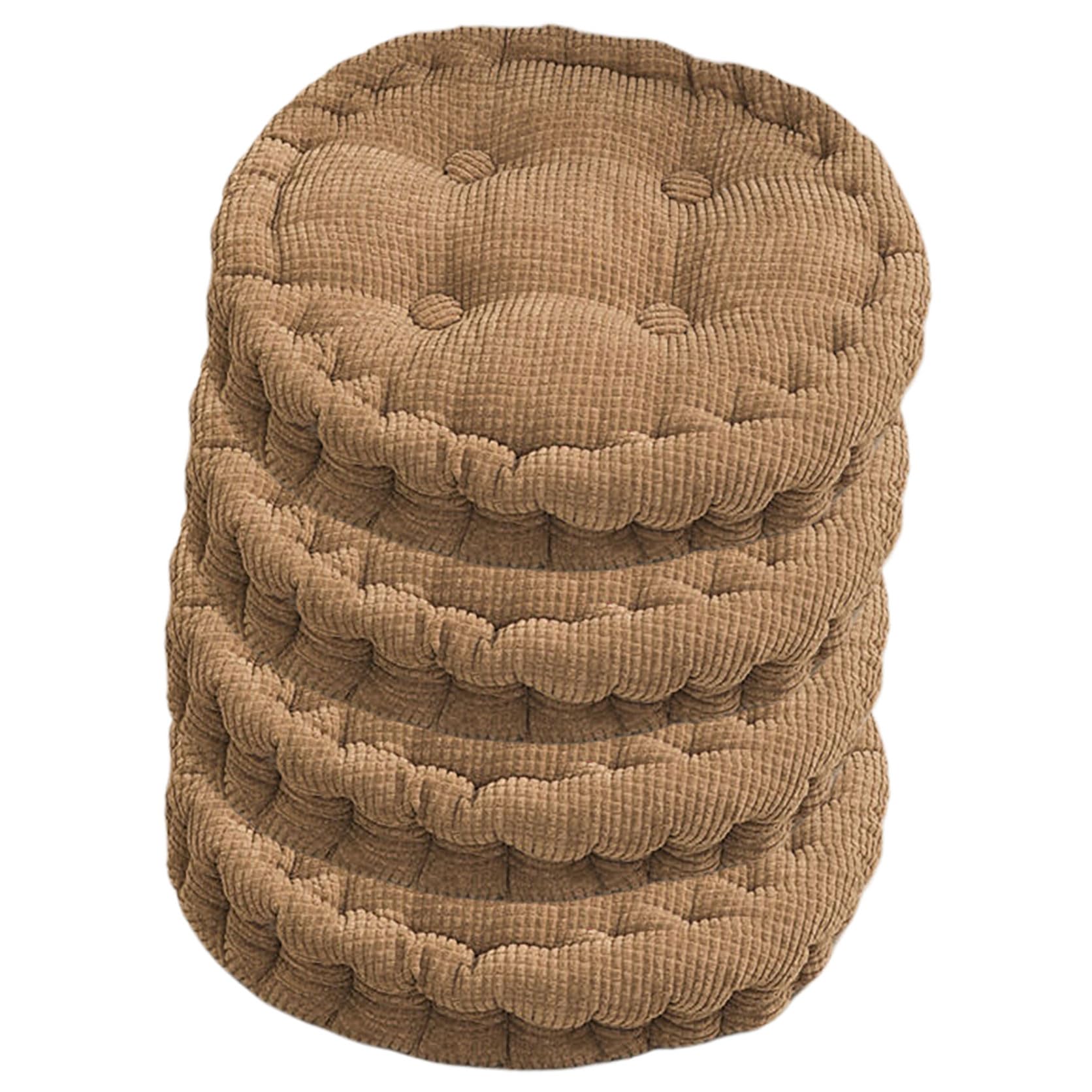 ZXDGsdrdtW 4Set of Round Corn Kernel Seat Cushion，Tatami Mat Cushion Office(Coffee,45x45cm(4pcs))