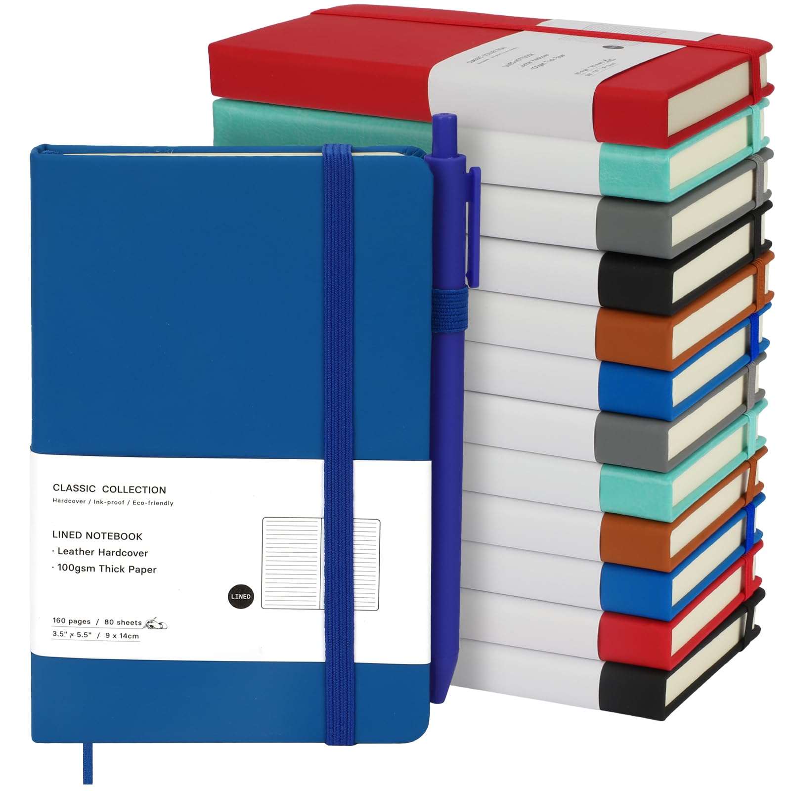 Cuadernos pequeños A6 con bolígrafos para notas de oficina y uso diario en casa