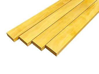 Yellowheart Lumber Boards 3/4" x 2" 4pcs 3/4" x 2" x 48"