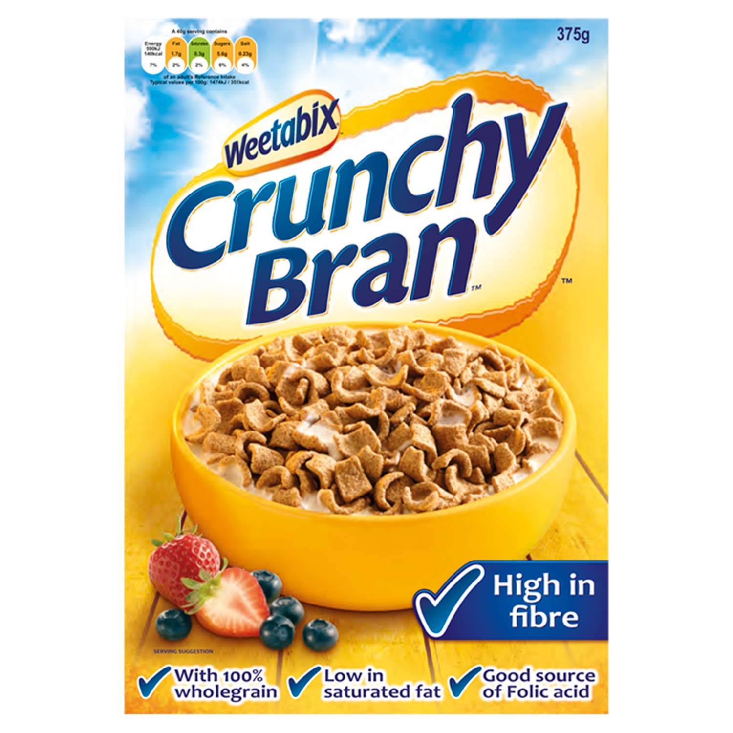 Weetabix Crunchy Bran, 375 g, Pack of 9