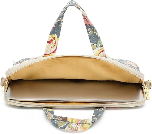 Miniatura 6 de kayond Blue Water Hyacinth Patten - Funda para portátil de hombro resistente al agua para portátil de 12 pulgadas y 13 pulgadas, maletín para laptop