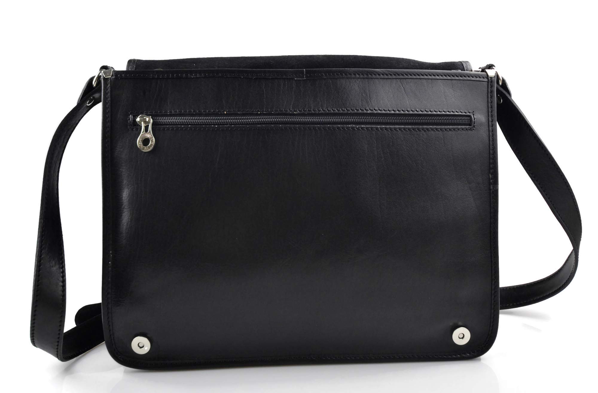 Borsa messenger uomo donna borsa a tracolla postino vera pelle made in Italy business borsa ufficio nero