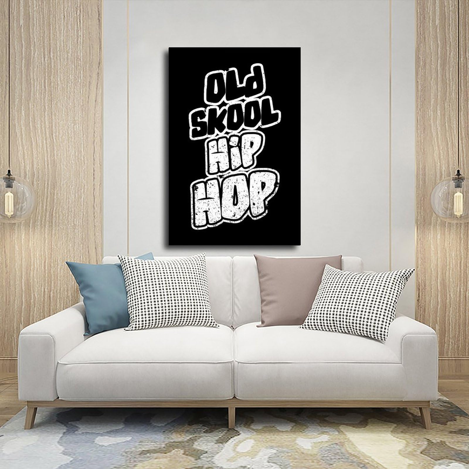 Poster retrò Old School Hip Hop 3 poster su tela decorazione artistica da parete stampa dipinti per soggiorno camera da letto decorazione telaio: 61 cm L x 91,4 cm W