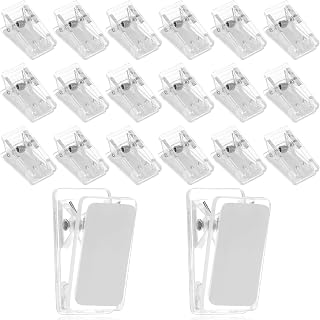 20PCS Self Adhesive Clips, Tapestry Wall Clip, Clear Plastic Sticky Clip, Sticky Spring Clips, Tapestry Adhesive Spring Hangers Wall Clamp for Posters, Photos, Home Decoration and Office Decoration