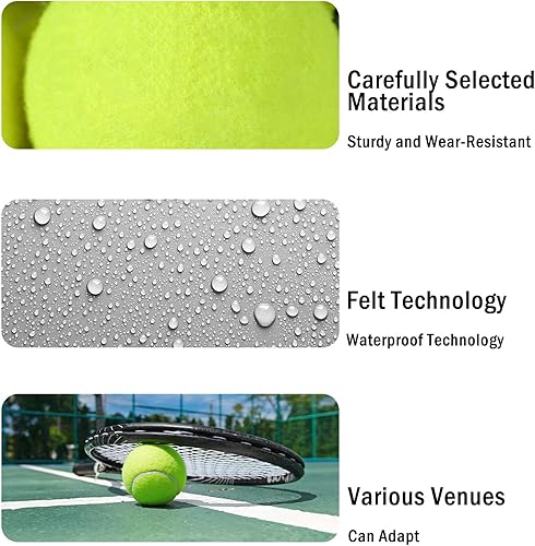 Miniatura 3 de Pelotas de tenis para perros, paquete de 3 pelotas de juguete para mascotas, bolas duraderas de 2.5 pulgadas para entrenar, jugar, hacer ejercicio,