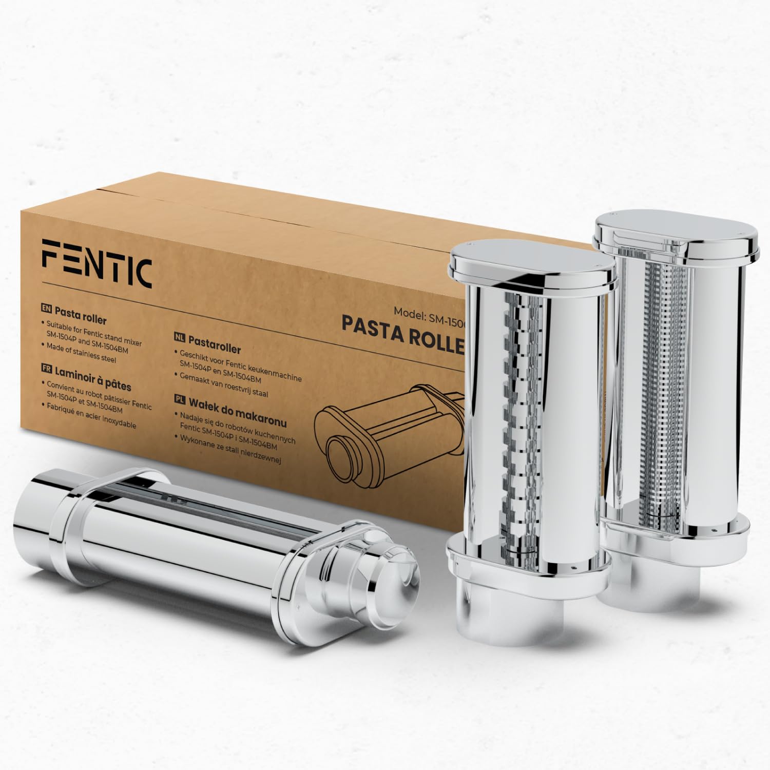 Set per spaghetti e tagliapasta - Macchina per pasta adatta per Fentic SM-1504P e SM-1504BM - Macchina per pasta elettrica in acciaio inox