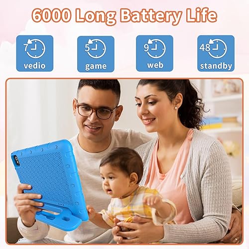 Miniatura 3 de EDDBNi Tableta para Niños Android 14 Tableta de 10 Pulgadas Tabletas para Niños con Estuche Núcleo Cuádruple 64GB Cámara Dual Controles Parentales