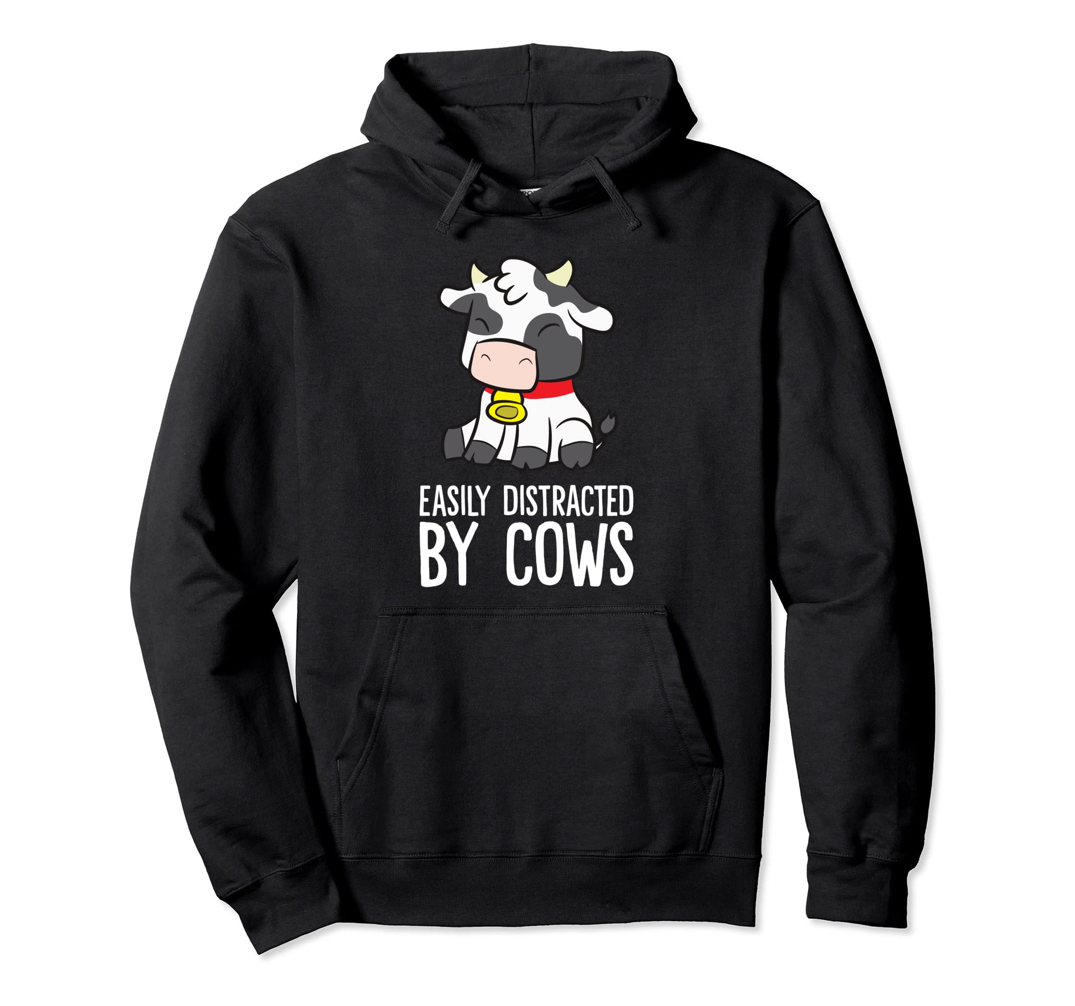 Easily Distracted By Cows Pullover Hoodie