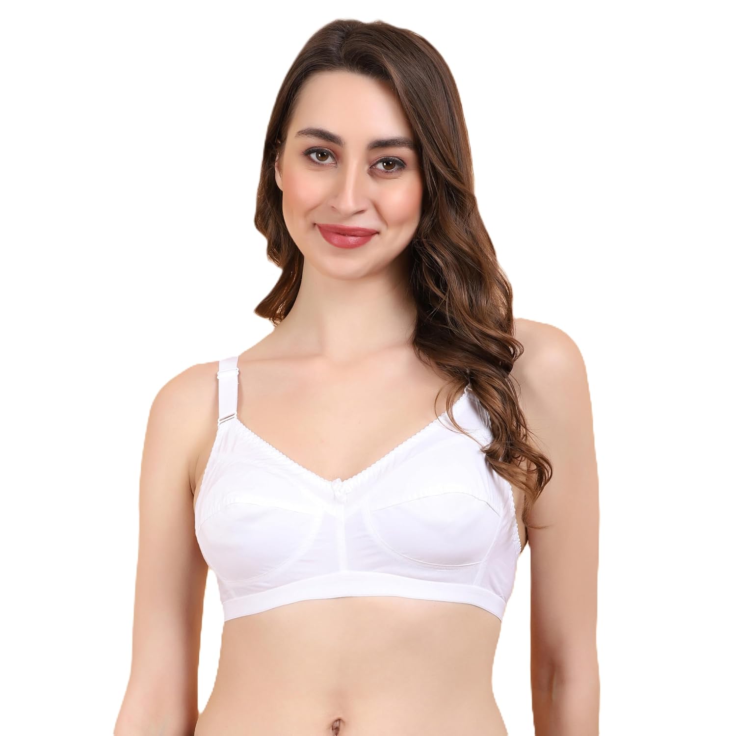 Layeba Women Full Coverage Non-Padded Wireless Cotton Bra