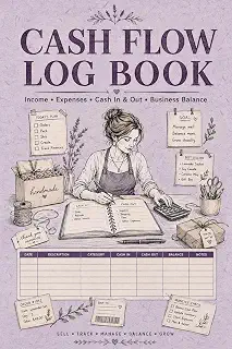 Cash Flow Log Book: Financial Activity Journal for Entrepreneurs Recording Money Received, Business Payments, Operating Costs, Transaction Dates, Account Notes, and Running Balances