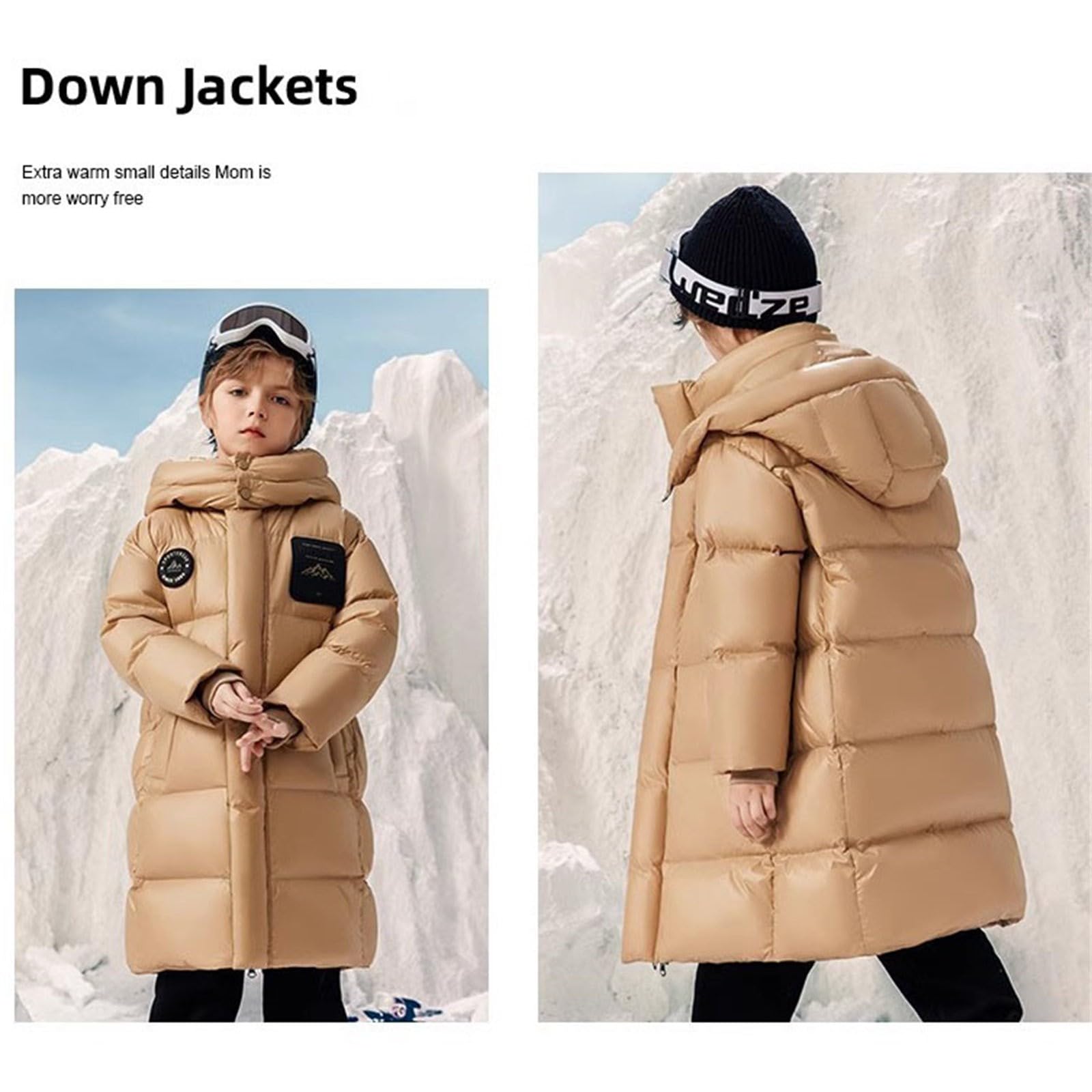 Generisch Abrigo de moda para niños y niñas, abrigo grueso, chaqueta de invierno acolchada, ropa para niños