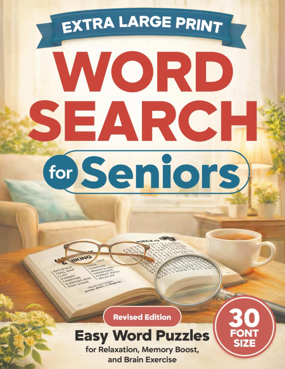 Extra Large Print Word Search for Seniors: Easy Word Puzzles for Relaxation, Memory Boost, and Brain Exercise