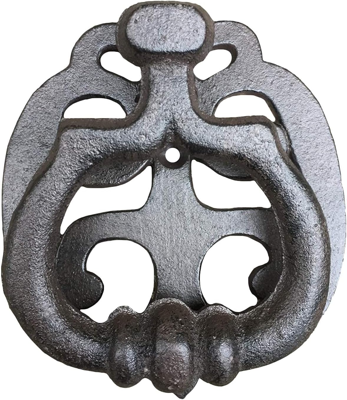 Cast Iron Door Rings Black Rustic Front Door Knockers Classic Main Gate Handle for Indoor Closet Outdoor Garden Decor Easy Knock Handcrafted Home Deco