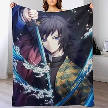 Amazon｜大判 毛布 鬼滅の刃 冨岡義勇 (9) フランネル ブランケット