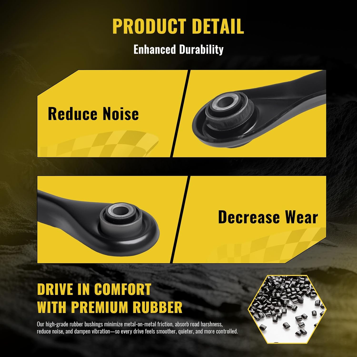 TUCAREST 2Pcs K660012 Rear Lower Forward Control Arm Assembly Compatible With Fo-rd C-Max Focus Vo-lvo S40 V50 (FWD Models) C70 C30, Ma-zda 3 5 Lateral Link Suspension Trailing Arm