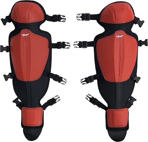 Shinegro Protector de espinilleras con cómodo cojín de esponja para recortar malas hierbas y cortar el césped